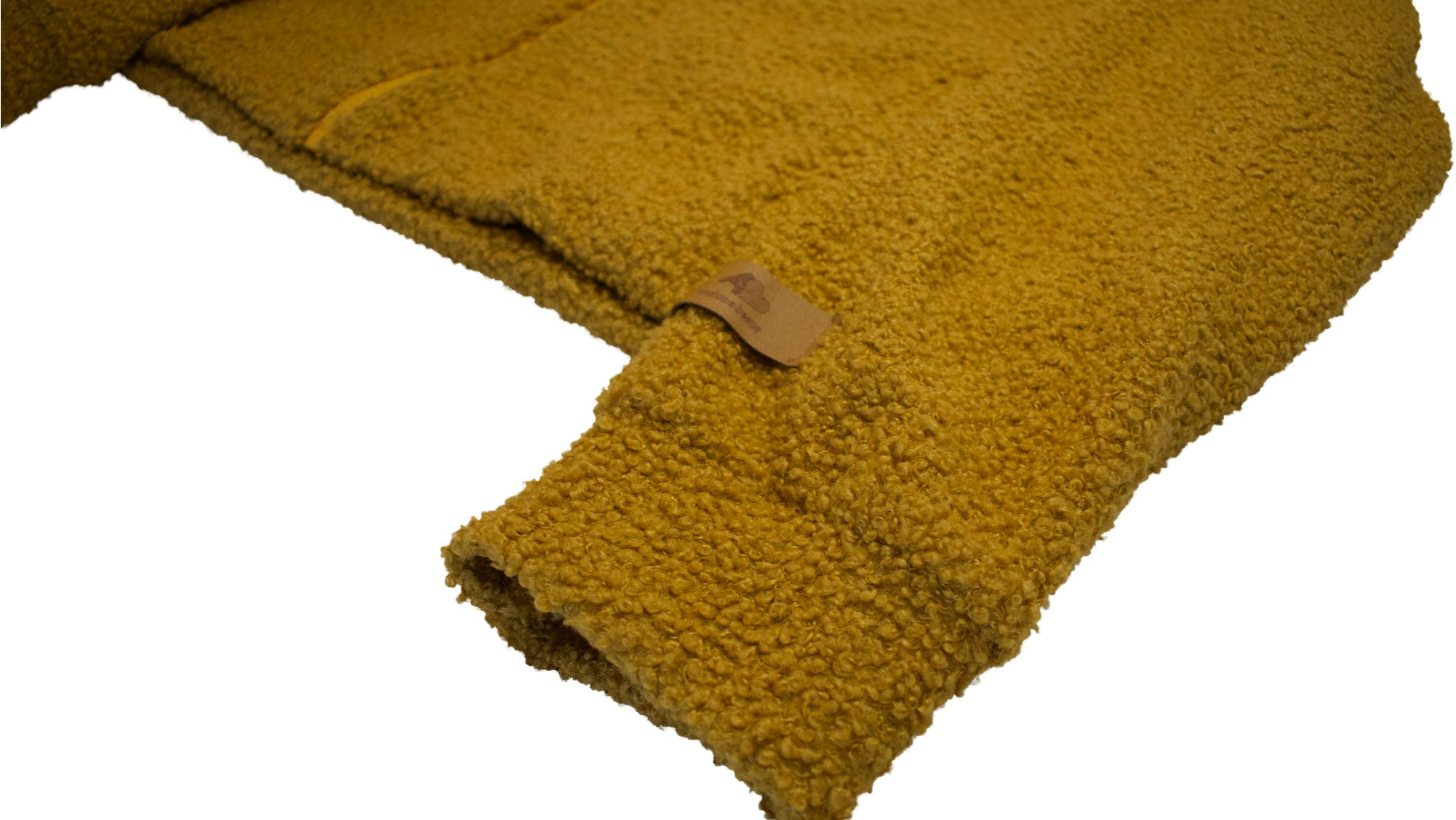 Chaqueta Borreguito Mostaza - Detalle Manga Izquierda