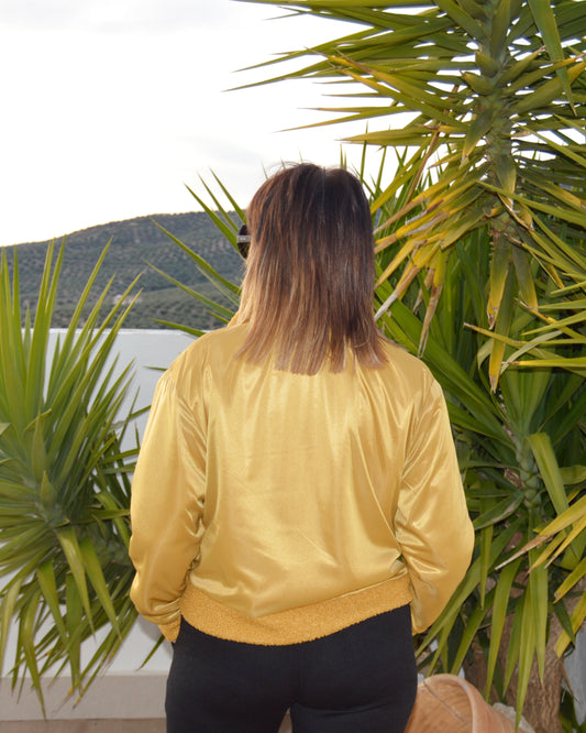 Chaqueta Borreguito Mostaza - Parte Trasera Reversible